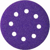 Krążek ścierny na rzep 125mm P080 BORA1 DEERFOS 8-OTWORÓW STAL/INOX