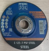 Tarcza do szlifowania T27-125x7,0x22 PFERD A30 PSF STAL