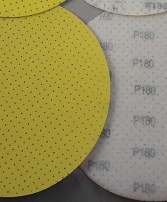 Krążek ścierny na rzep 225mm P120 Yellow MULTI StandardPad SOFT (papier perforowany/dziurkowany)