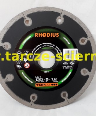 Tarcza diamentowa 125x5x1,2x22 LD1 TOP RHODIUS