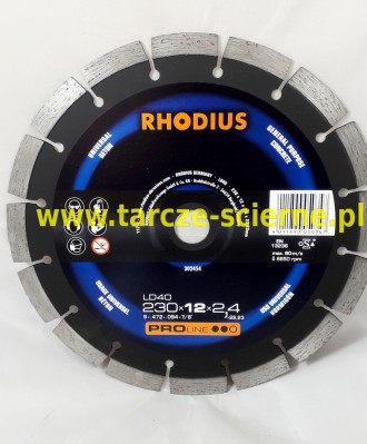 Tarcza diamentowa 230x12x2,4x22 LD40 PRO RHODIUS