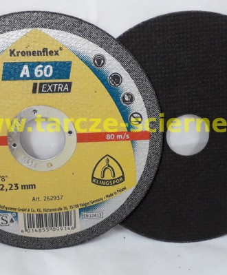 Tarcza do cięcia T41-125x1,0x22 KLINGSPOR A60 EXTRA stal