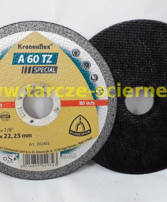 Tarcza do cięcia T41-125x1,0x22 KLINGSPOR A60TZ SPECIAL INOX